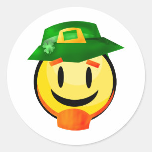 Leprechaun Runder Aufkleber