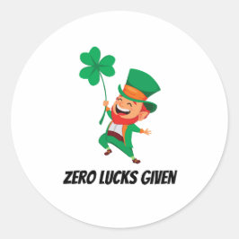 Leprechaun Runder Aufkleber
