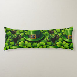 Leprechaun schwarze Katze St. Patrick's Day Lenden Seitenschläferkissen