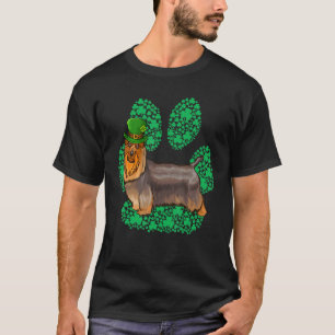 Leprechaun Seidenterrier St. Patrick's Day Kleebla T-Shirt