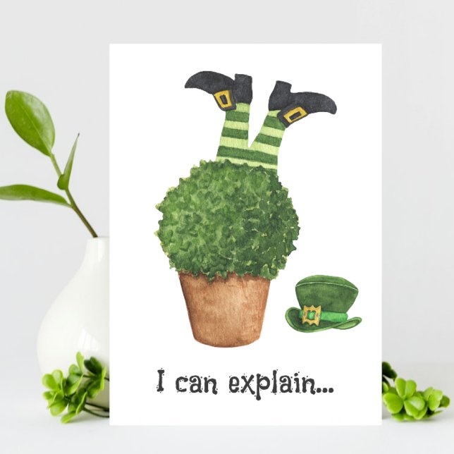 Leprechaun Shenanigans Funny St Patricks Day Card Ankündigung (Von Creator hochgeladen)