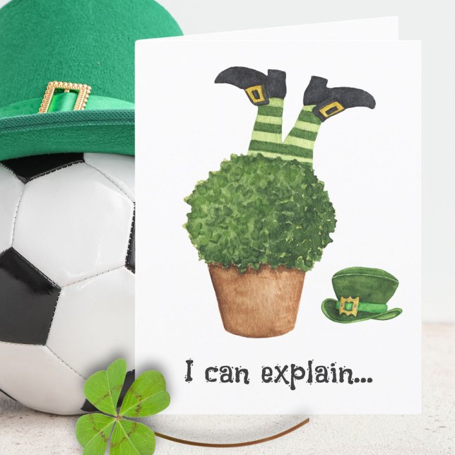 Leprechaun Shenanigans Funny St Patricks Day Card Ankündigung (Von Creator hochgeladen)