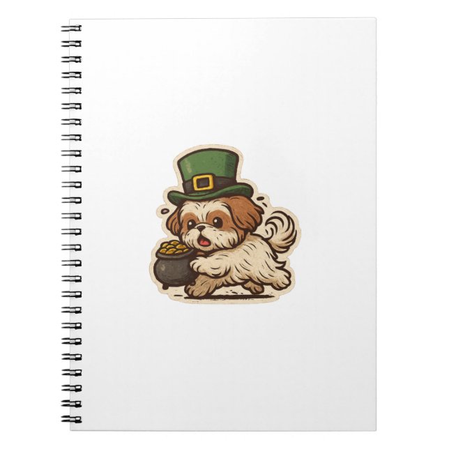 Leprechaun Shih Tzu St.Patrick's Day Notizblock (Vorderseite)