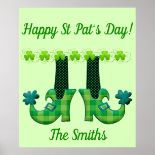 Leprechaun Shoes St Patrick's Day Poster