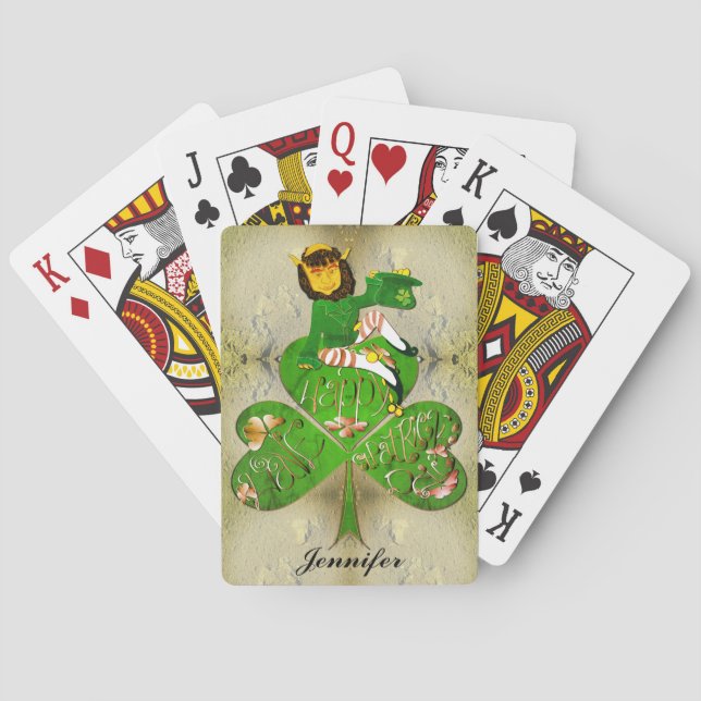 Leprechaun St. Patricks Classic Playing Cards Spielkarten (Rückseite)