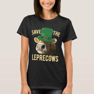 Leprechaun St Patricks Day Cow Spaß Cow T-Shirt