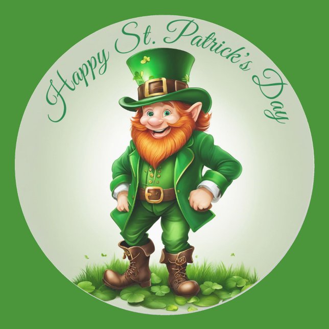 Leprechaun St. Patrick's Day Sheet Runder Aufkleber (Von Creator hochgeladen)