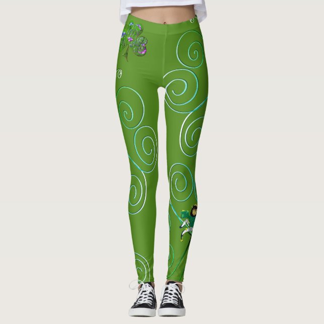 Leprechaun St. Patrick's Leggings (Vorderseite)