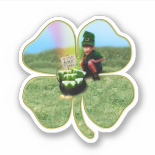 Leprechaun St. Patrick's Tag Aufkleber