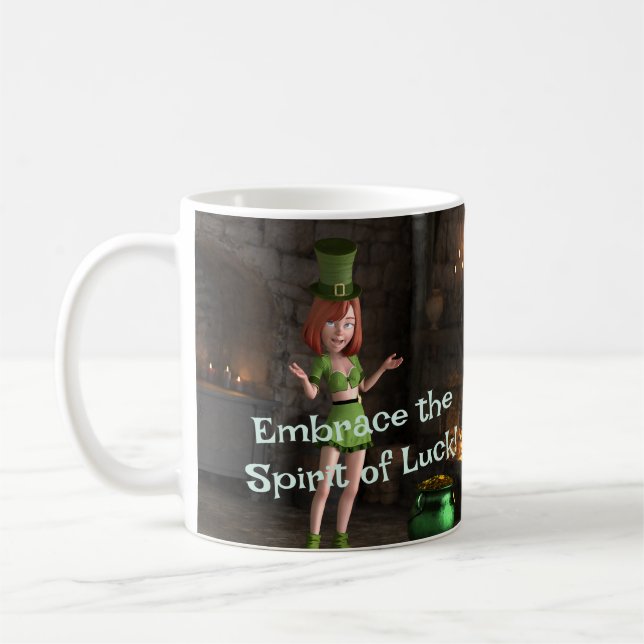 Leprechaun Toon Girl Kaffeetasse (Links)