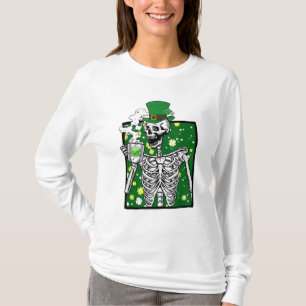Leprechaun Top Hat Skeleton Drink Coffee St Pat