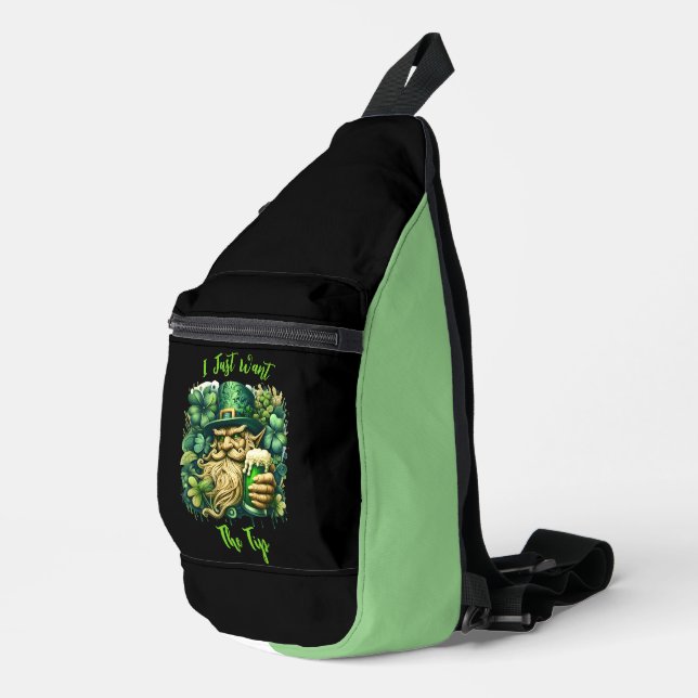 Leprechaun und Bier Crossbody Bag (Rechte Ecke)