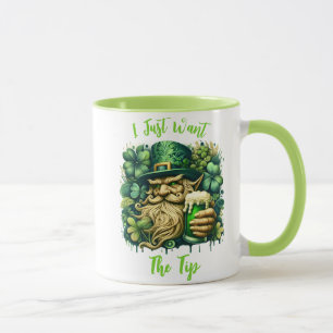 Leprechaun und Bier Tasse