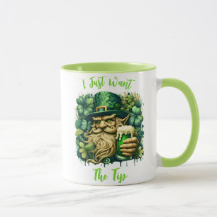 Leprechaun und Bier Tasse