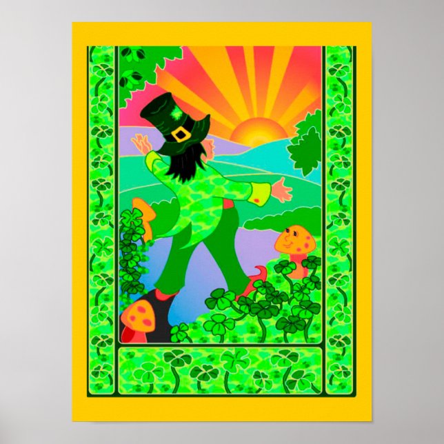 Leprechaun und der Sonnenaufgang - Poster (Vorne)