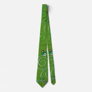 Leprechaun- und Shamrock-Krawatte Krawatte