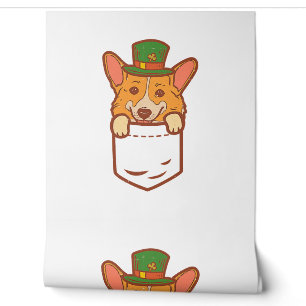 Leprechaun Welsh Corgi Pocket St Patricks Day Pet Tapete