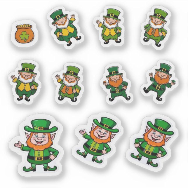 Leprechauns Aufkleber (Vorderseite)