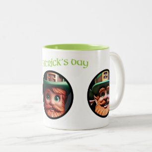Leprechauns fügen Sie Ihre Bilder St Patrick TTM Zweifarbige Tasse