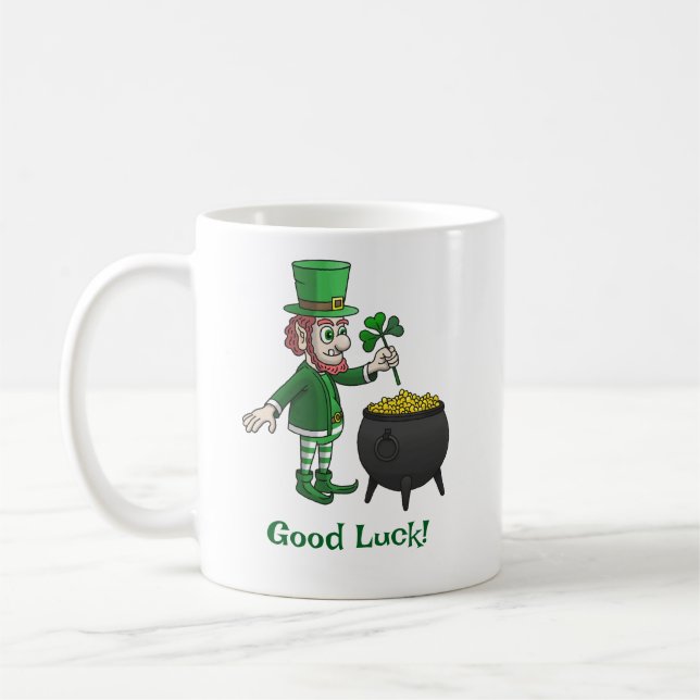 Leprechauns Good Luck Kaffeetasse (Links)