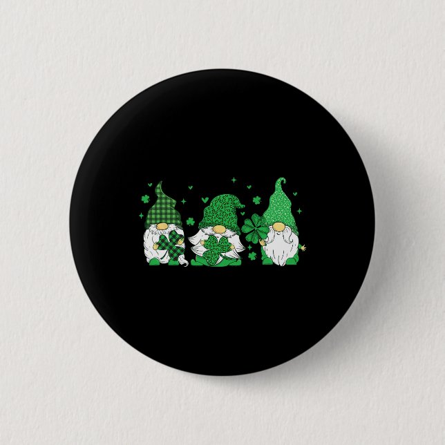 Leprechauns - Irisches Erbe St. Patricks Tag Iris Button (Vorderseite)