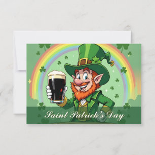 Leprechauns Jubel unter dem Regenbogen