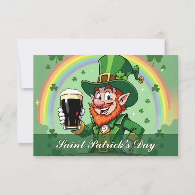 Leprechauns Jubel unter dem Regenbogen (Vorderseite)