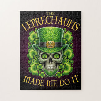 Leprechauns Made Me Do It Skull St Patrics Day Puzzle