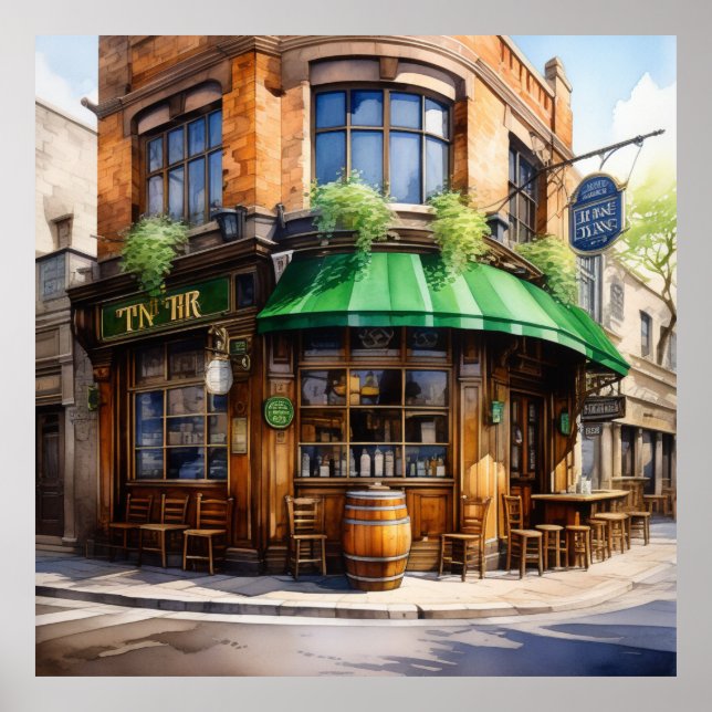 Leprechaun's Retreat A Fictional Irish Ai Pub Poster (Vorne)