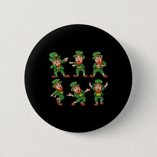 Leprechauns St Patrick's Day Fun Boys Girl Button (Vorderseite)