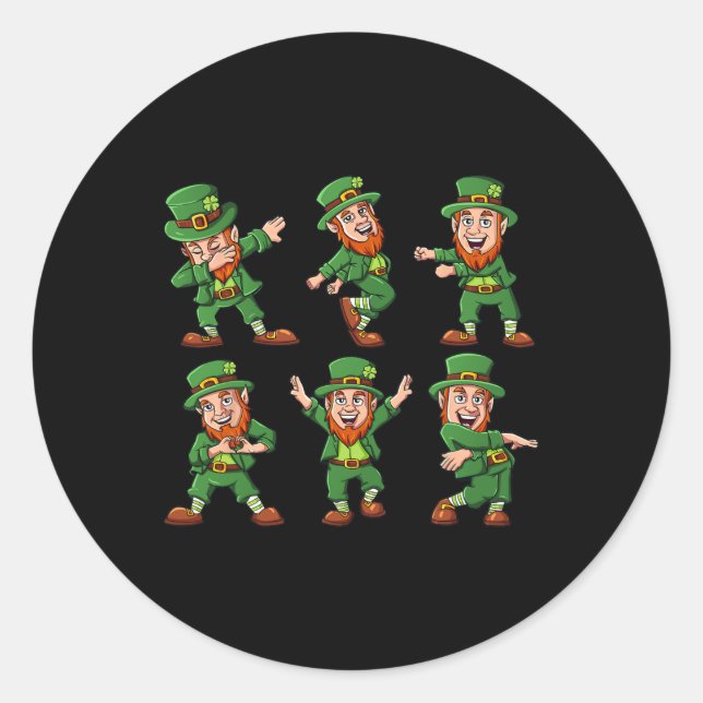 Leprechauns St Patrick's Day Fun Boys Girl Runder Aufkleber (Vorderseite)