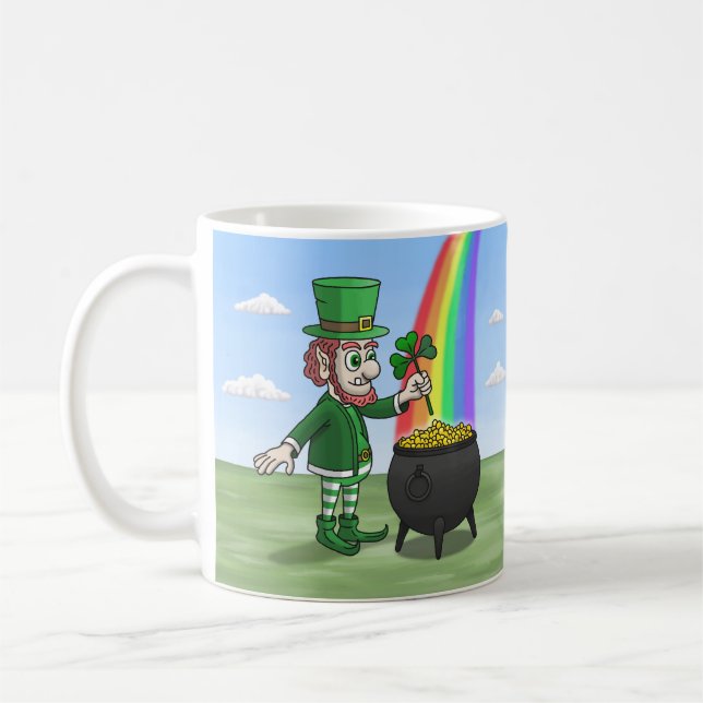 Leprechauns St. Patrick's Day Kaffeetasse (Links)