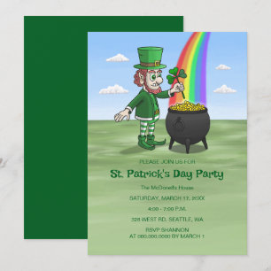 Leprechauns St. Patrick's Day-Party Einladung