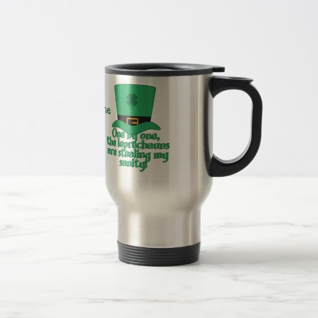 Leprechauns Stealing Sanity-Tasse Reisebecher (Rechts)