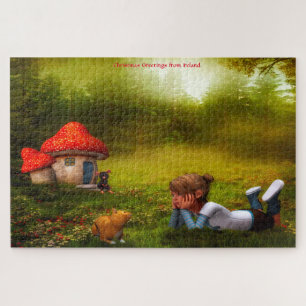 Leprechauns wo die kleinen Leute leben Irland J Puzzle