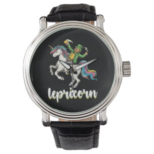 Lepricorn Kobold Einhorn St. Patrick's Tag Armbanduhr
