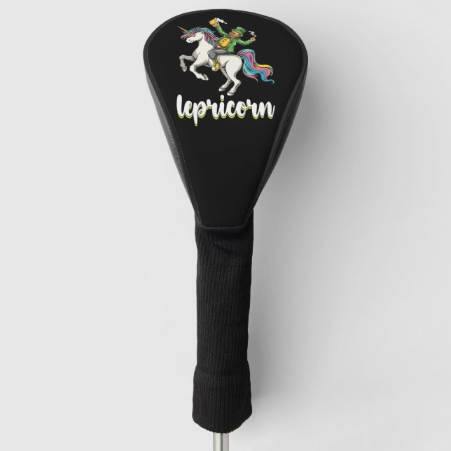 Lepricorn Leprechaun Unicorn St Patrick's Day Golf Headcover (Vorderseite)