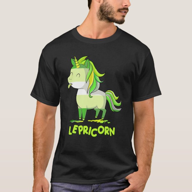 Lepricorn Leprechaun Unicorn St Patricks Day Kids T-Shirt (Vorderseite)