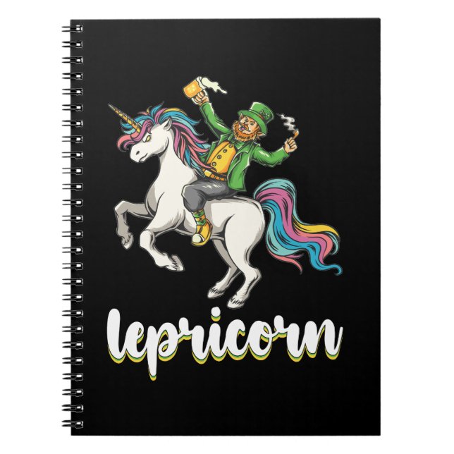 Lepricorn Leprechaun Unicorn St Patrick's Day Notizblock (Vorderseite)