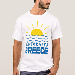 Leptokarya Griechenland Sonnenschein und Meer Männ T-Shirt