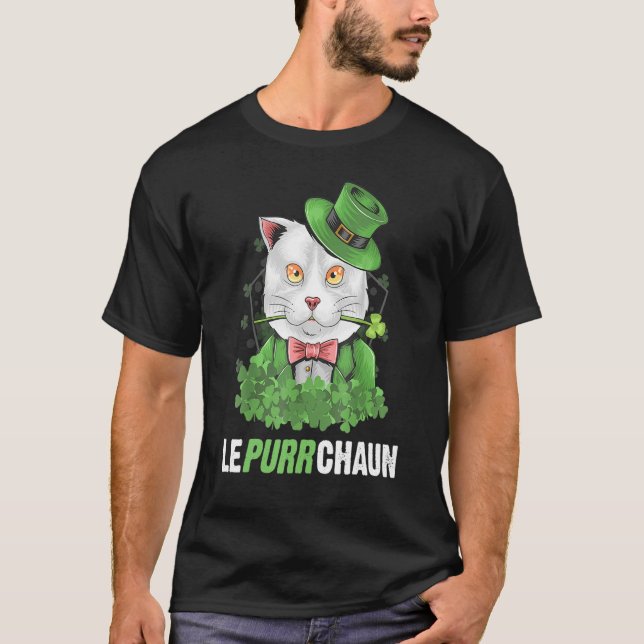 Lepurrchaun Leprechaun Cat Wear St Patrick's Hat F T-Shirt (Vorderseite)