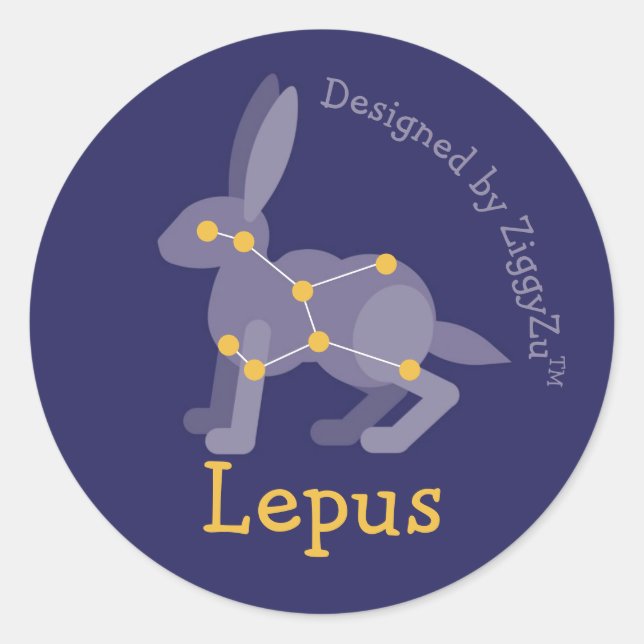 Lepus das Hasen Sternbild Aufkleber (Vorderseite)