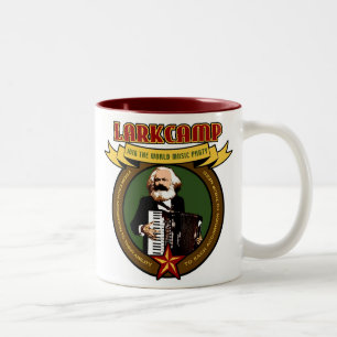 Lerchen-Lager - Weltmusik-Party-Akkordeon-Tasse Zweifarbige Tasse