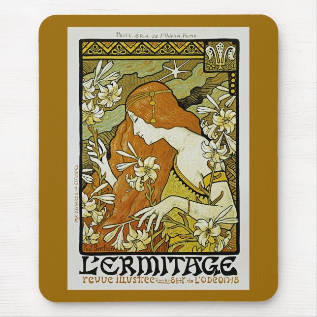 L'Ermitage Art Nouveau Floral Mousepad (Vorne)