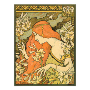 L'Ermitage Französische Jugendfrau im Bereich Blum Fotodruck