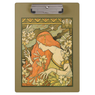 L'Ermitage Französische Jugendfrau im Bereich Blum Klemmbrett