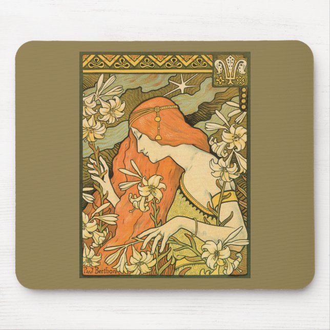 L'Ermitage Französische Jugendfrau im Bereich Blum Mousepad (Vorne)