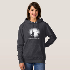 Lerne allein zu kämpfen – Löwe im Mondlicht Hoodie