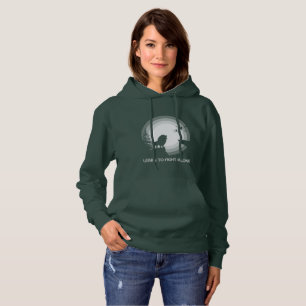Lerne allein zu kämpfen – Löwe unter Mondlicht Hoodie