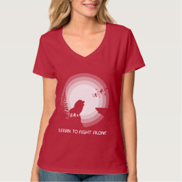 Lerne allein zu kämpfen – Löwe unter Mondlicht T-Shirt
